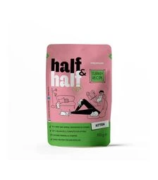 Влажный корм для котят Half&Half кусочки с индейкой в желе, 100 г