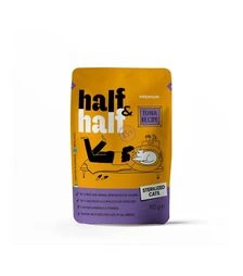 Влажный корм для стерилизованных кошек Half&Half кусочки с тунцом в соусе, 100 г