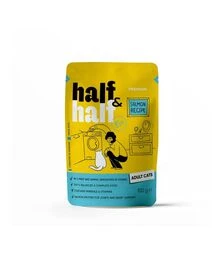 Влажный корм для кошек Half&Half кусочки с лососем в желе, 100 г