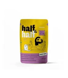 Влажный корм для кошек Half&Half кусочки с уткой в соусе, 100 г