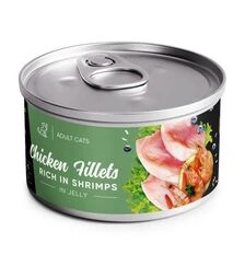 Влажный корм для кошек Savory филе курицы с креветками в желе, 70 г