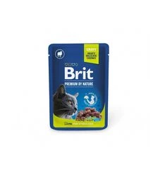 Вологий корм для стерилізованих котів Brit Premium з ягням, 100 г
