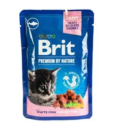 Вологий корм для кошенят Brit Premium з білою рибою, 100 г