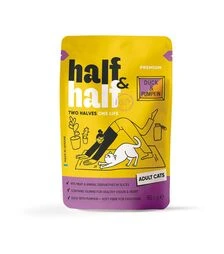 Влажный корм для кошек Half&Half с уткой и тыквой в соусе, 85 г