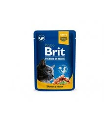 Влажный корм для кошек Brit Premium с лососем и форелью, 100 г