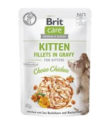 Влажный корм для котят Brit Care с курицей, филе в соусе, 85 г