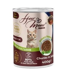 Полнорационный влажный корм для кошек How Meow с ягненком, 400 г