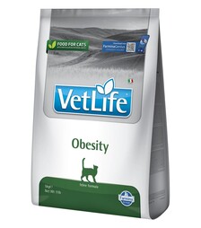 Лечебный сухой корм для кошек Farmina Vet Life Obesity для снижения лишнего веса, 5 кг