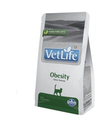 Лікувальний сухий корм для котів Farmina Vet Life Obesity для зниження зайвої ваги, 400 г