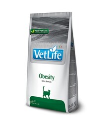 Лікувальний сухий корм для котів Farmina Vet Life Obesity для зниження зайвої ваги, 2 кг