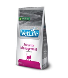 Лечебный сухой корм для кошек Farmina Vet Life Management Struvite при рецидивах струвитных уролитов, 2 кг