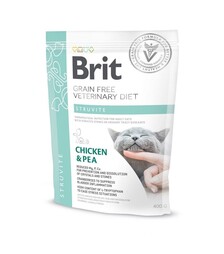 Лікувальний сухий корм для котів Brit VetDiets GF Struvite при сечокам'яній хворобі, з куркою та горохом, 400 г