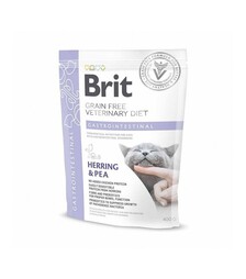 Лечебный сухой корм для кошек Brit VetDiets GF Gastrointestinal при нарушениях пищеварения, с сельдью, лососем, яйцом и горохом, 400 г