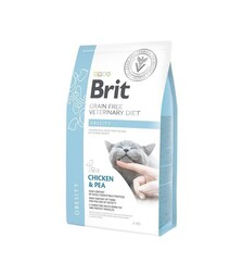 Лікувальний сухий корм для котів Brit VetDiets GF Obesity при зайвій вазі та ожирінні, з куркою та горохом, 2 кг