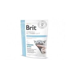 Лікувальний сухий корм для котів Brit VetDiets GF Obesity при зайвій вазі та ожирінні, з куркою та горохом, 400 г