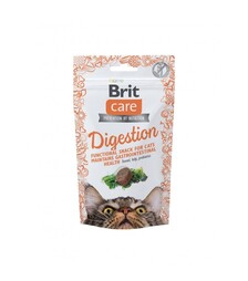 Лакомства для кошек Brit Care Functional Snack Digestion для поддержки пищеварения, с тунцом, 50 г