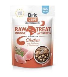 Лакомства для кошек Brit Raw Treat Freeze-Dried Indoor & Antistress для успокоения, с курицей, 40 г