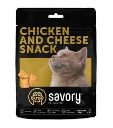 Хрумкі ласощі-подушечки для котів Savory Cats Snacks Pillows Gourmand з куркою та сиром, 180 г