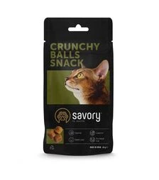 Хрустящие лакомства для кошек Savory Cats Snacks Crunchy Balls с кошачьей мятой, 60 г