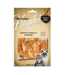 Лакомство для кошек Flamingo вяленая рыбка с мясом курицы, 50 г