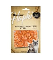 Лакомство для кошек Flamingo маленькие кубики с мясом курицы, 50 г