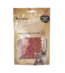 Лакомство для кошек Flamingo мягкие кубики с мясом утки, 50 г