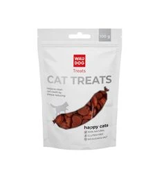Лакомство для кошек WAUDOG Treats лососевые жевательные сердечки, 100 г