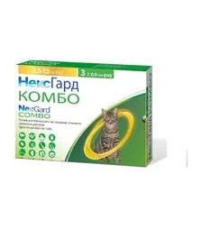 Капли для кошек Boehringer Ingelheim NexGard Combo Spot-On, вес 2,5-7,5 кг, пипетка, 3 шт