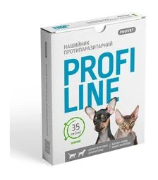 Нашийник протипаразитарний для котів та собак ProVET ProfiLine інсектоакарицидний, зелений, 35 см