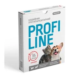 Нашийник протипаразитарний для котів та собак ProVET ProfiLine інсектоакарицидний, кораловий, 35 см