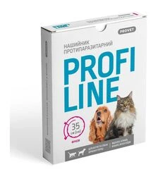 Нашийник протипаразитарний для котів та собак ProVET ProfiLine інсектоакарицидний, фуксія, 35 см