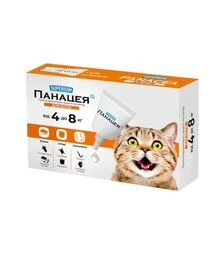 Капли для кошек Superium Панацея от паразитов, на вес 4-8 кг