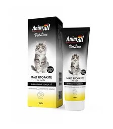 Фітопаста для котів AnimAll VetLine Malt для виведення шерсті, 100 г