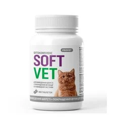 Фитокомплекс для кошек ProVET SoftVet для выведения шерсти и поддержки мочевыводящей системы, 100 шт