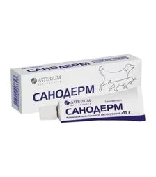 Крем для собак и кошек Arterium Санодерм для лечения дерматозов, 15 г