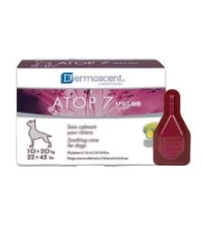 Капли для кошек и собак Dermoscent ATOP 7 для ухода за кожей, на вес 10-20 кг, 4 шт