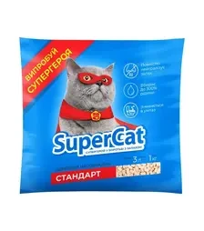 Наполнитель для кошачьих туалетов SuperCat стандарт, синий, 1 кг