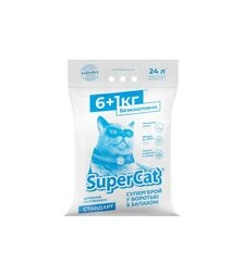 Наповнювач для котячих туалетів SuperCat стандарт, синій, 7 кг