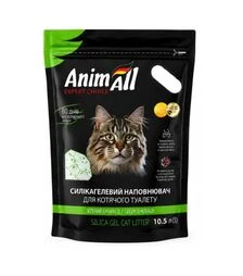Наповнювач для котячих туалетів AnimAll Зелений смарагд, силікагелевий, 4,4 кг