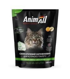Наповнювач для котячих туалетів AnimAll Кристали смарагду, силікагелевий, 2,1 кг