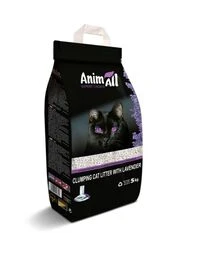 Наполнитель для кошачьих туалетов AnimAll бентонитовый с ароматом лаванды, 5 кг