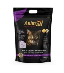 Наполнитель для кошачьих туалетов AnimAll Premium Фиолетовый аметист, силикагелевый, 6,7 кг