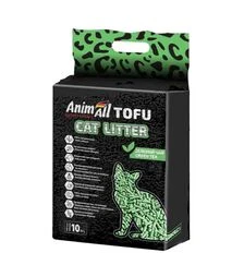Наполнитель для кошачьих туалетов AnimAll Tofu Green Tea соевый с ароматом зеленого чая, 4,66 кг