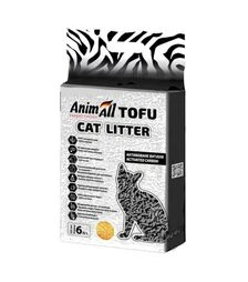 Наполнитель для кошачьих туалетов AnimAll Tofu Carbon соевый с активированным углем, 2,6 кг