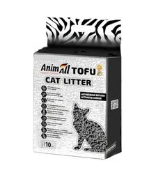 Наполнитель для кошачьих туалетов AnimAll Tofu Carbon соевый с активированным углем, 4,66 кг