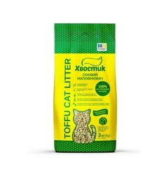 Наповнювач для котячих туалетів Хвостик соєвий, 3 кг