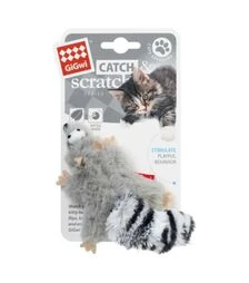 Игрушка для кошек GiGwi Catch&Scratch Енот, 8 см
