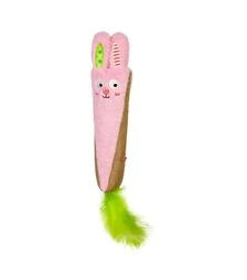 Игрушка для кошек GiGwi Rookie Hunter Кролик розовый с шуршанием, 38 см