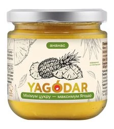 Джем Yagodar ананасовий з низьким вмістом цукру, 210 г