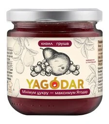 Джем Yagodar кизил-груша з низьким вмістом цукру, 210 г